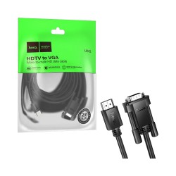 Hoco US12 HDMI Male to VGA Male Cable for Computer 2M Black Hoco US12 HDMI Male to VGA Male Cable for Computer 2M Black